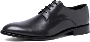 Anthony Veer Truman Derby Oxford Dress Shoes for Men | Lace-Up | Goodyear Welt Construction | Cushioned Footbed & Recraftable Leather Sole with Stacked Heel | Full Grain Calfskin Leather Upper
