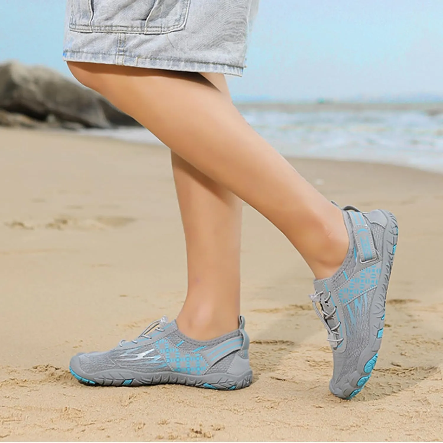 Arch Support Non Slip Minimalist Shoes for Men Breathable Elastic Fly Woven Mesh Sneaker Men's Recovery Shoes
