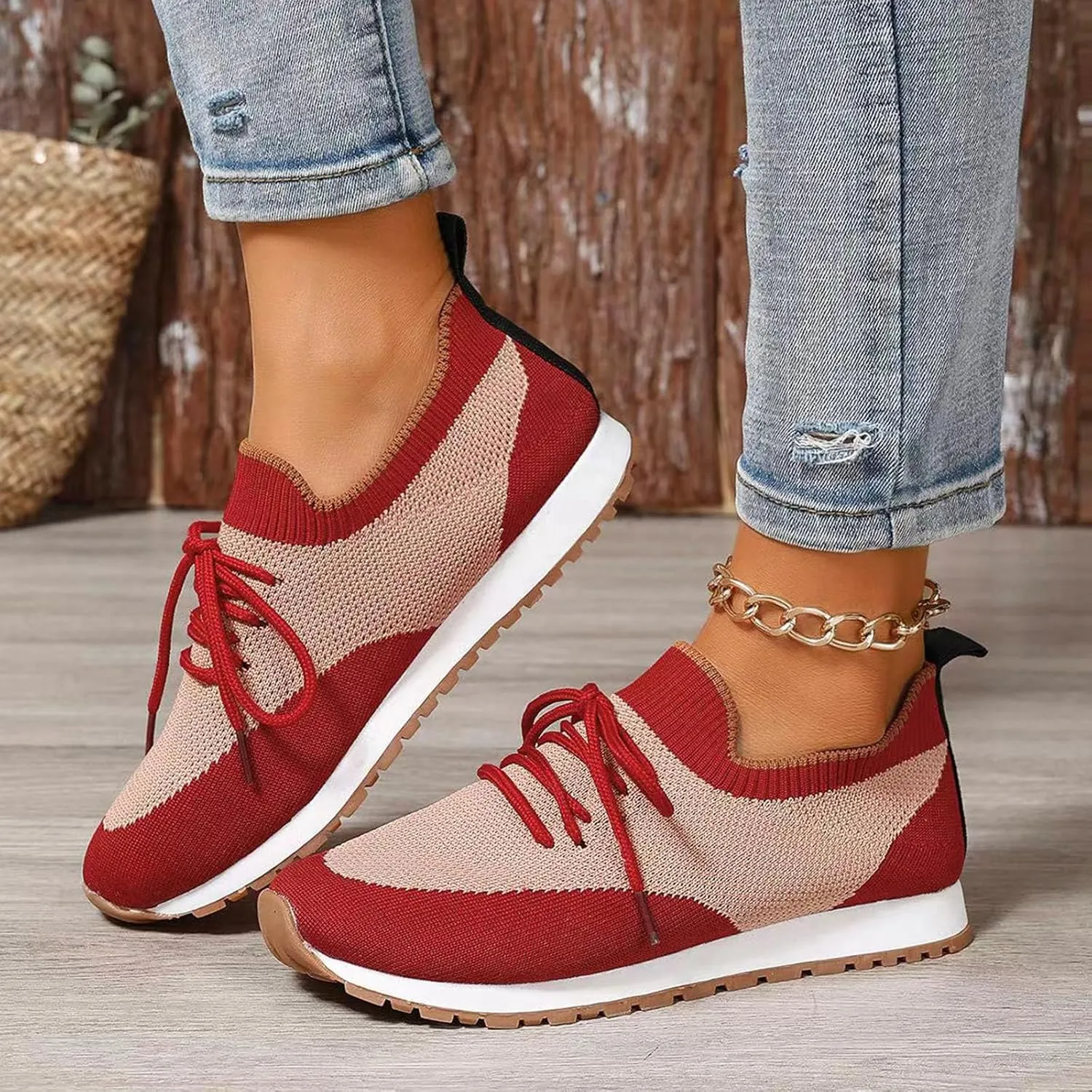 Athletic Shoes for Women Women's Barefoot Shoes Mesh Lightweight Sneaker for Work Nursing Shoes for Women
