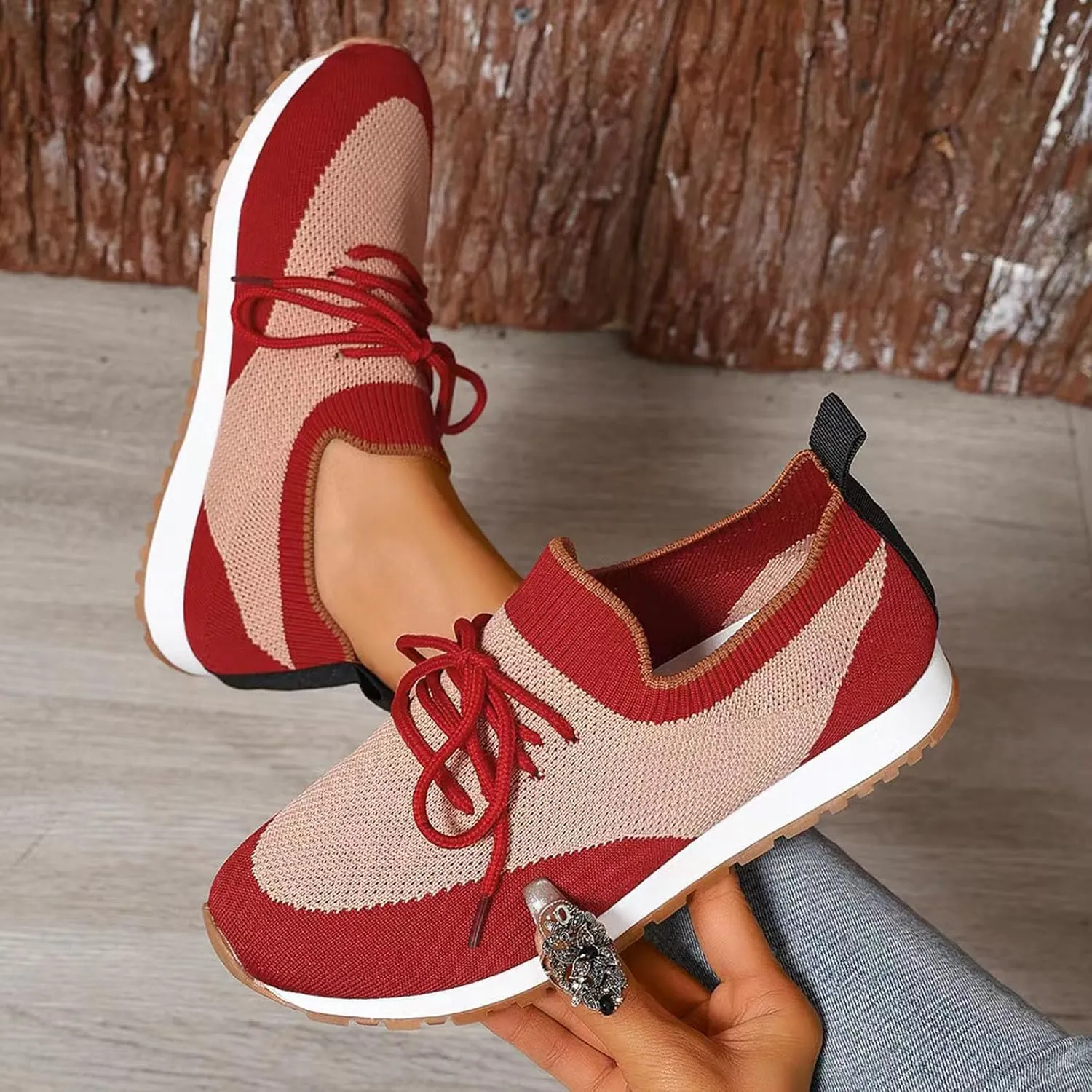 Athletic Shoes for Women Women's Barefoot Shoes Mesh Lightweight Sneaker for Work Nursing Shoes for Women