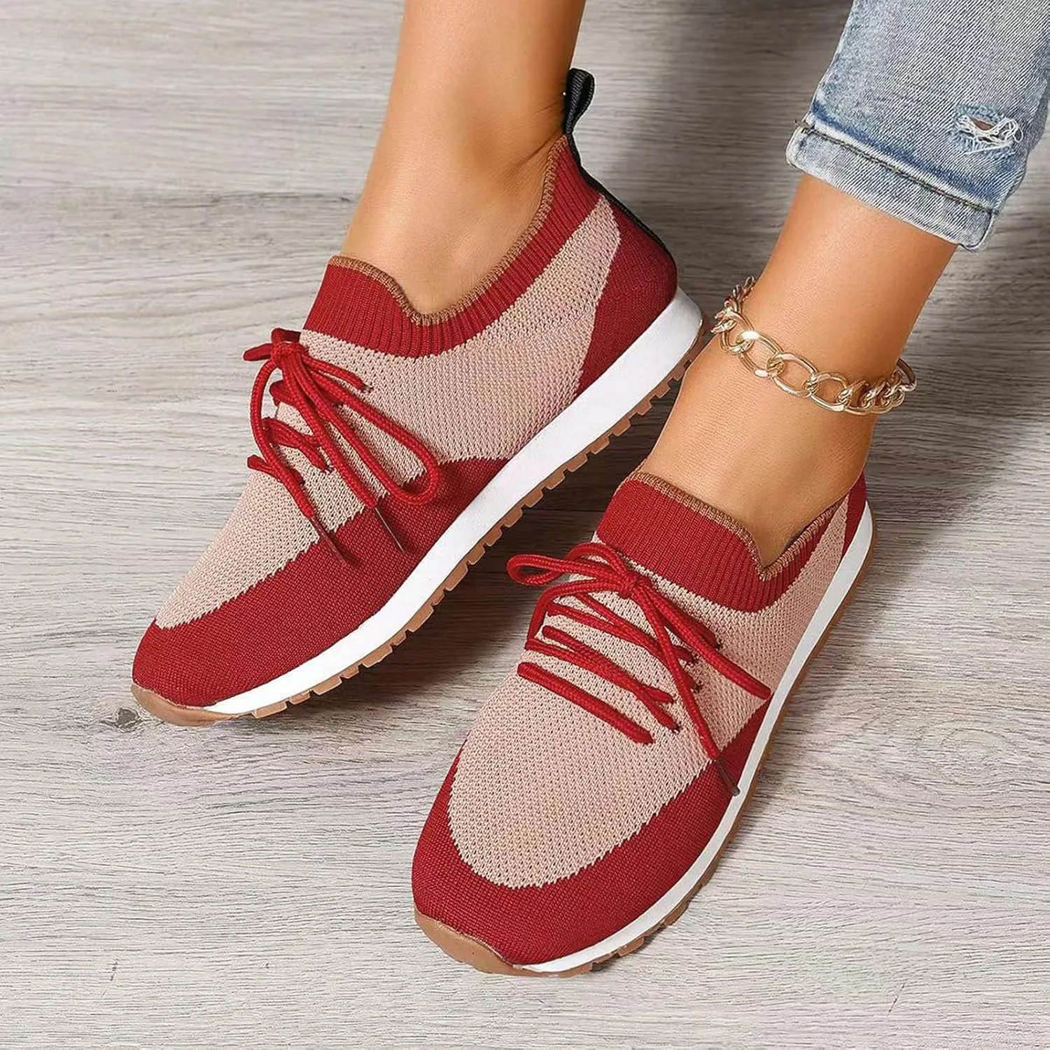 Athletic Shoes for Women Women's Barefoot Shoes Mesh Lightweight Sneaker for Work Nursing Shoes for Women