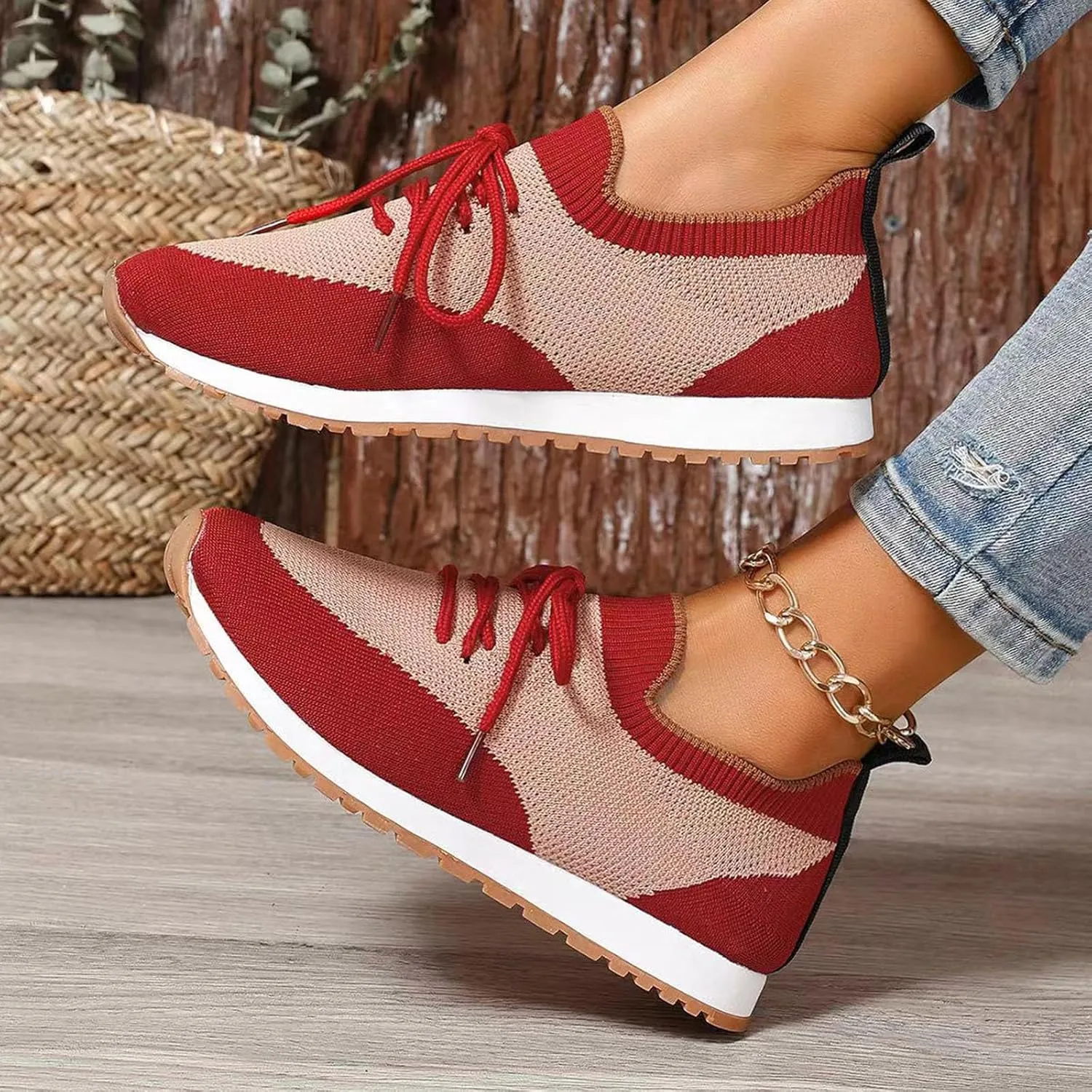 Athletic Shoes for Women Women's Barefoot Shoes Mesh Lightweight Sneaker for Work Nursing Shoes for Women