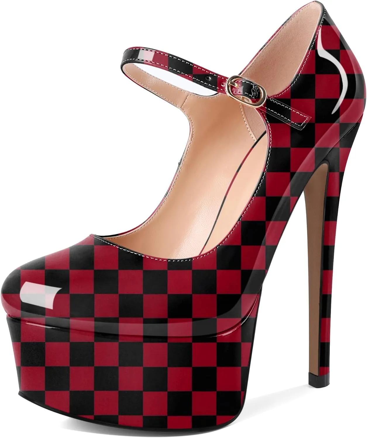 AUMOTED Women's Platforms Pumps 5.9 inch Stiletto High Heels Sexy Shoes for Wedding Party