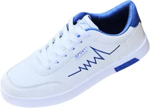 BORAMAX Men's White Casual High Top Fashion Canvas Sneakers