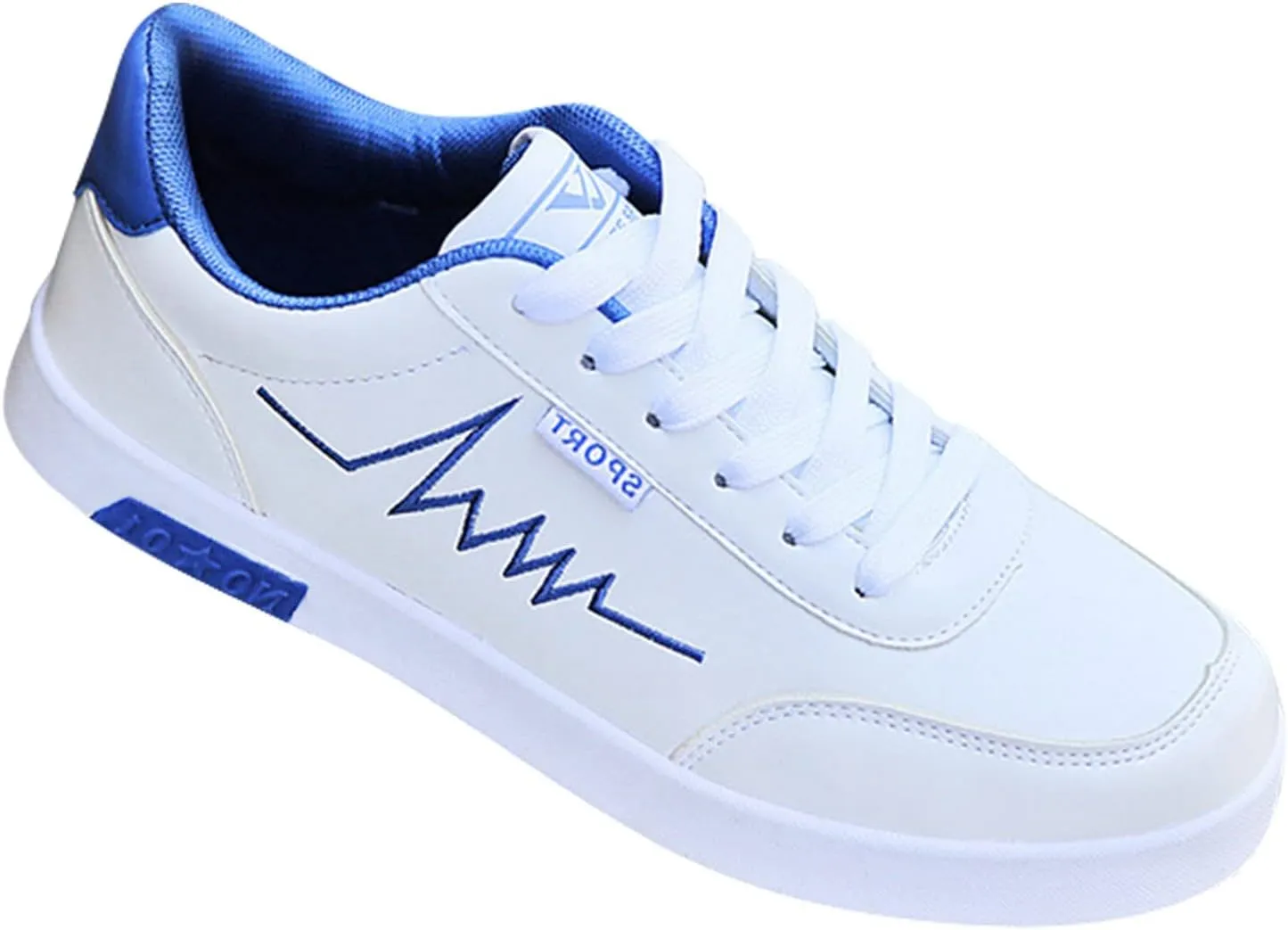 BORAMAX Men's White Casual High Top Fashion Canvas Sneakers