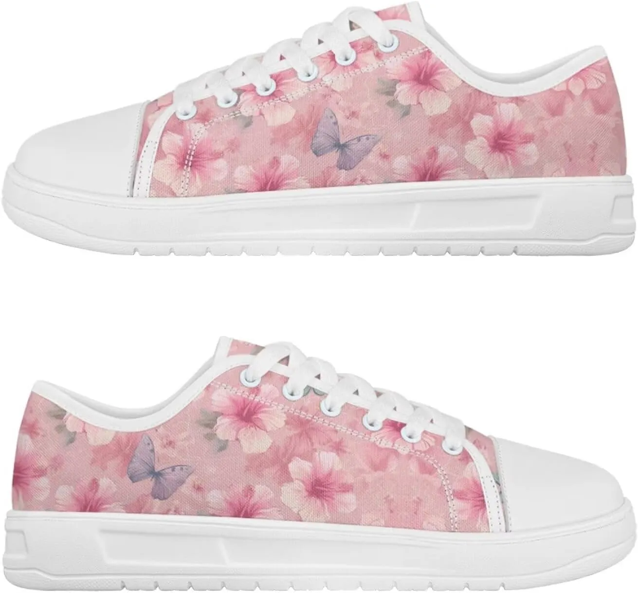 Canvas Shoes for Women Low Top Lace Up Tennis Shoes Girls Fashion Comfortable Sneakers Classic Casual Sneakers