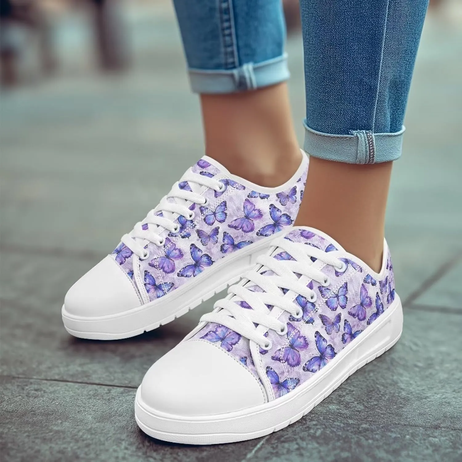 Canvas Shoes for Women Low Top Sneakers Girls Fashion Shoes Classic Comfortable Tennis Lace up Canvas Sneakers
