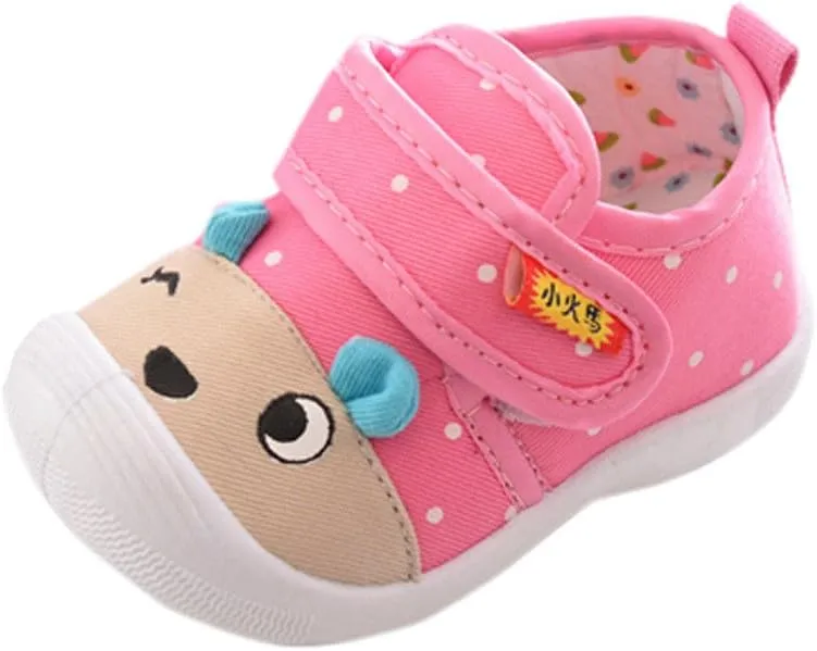 Cartoon Sole Infant Girls Soft Squeaky Shoes - Baby & Kids (Pink, 18-24 Months)