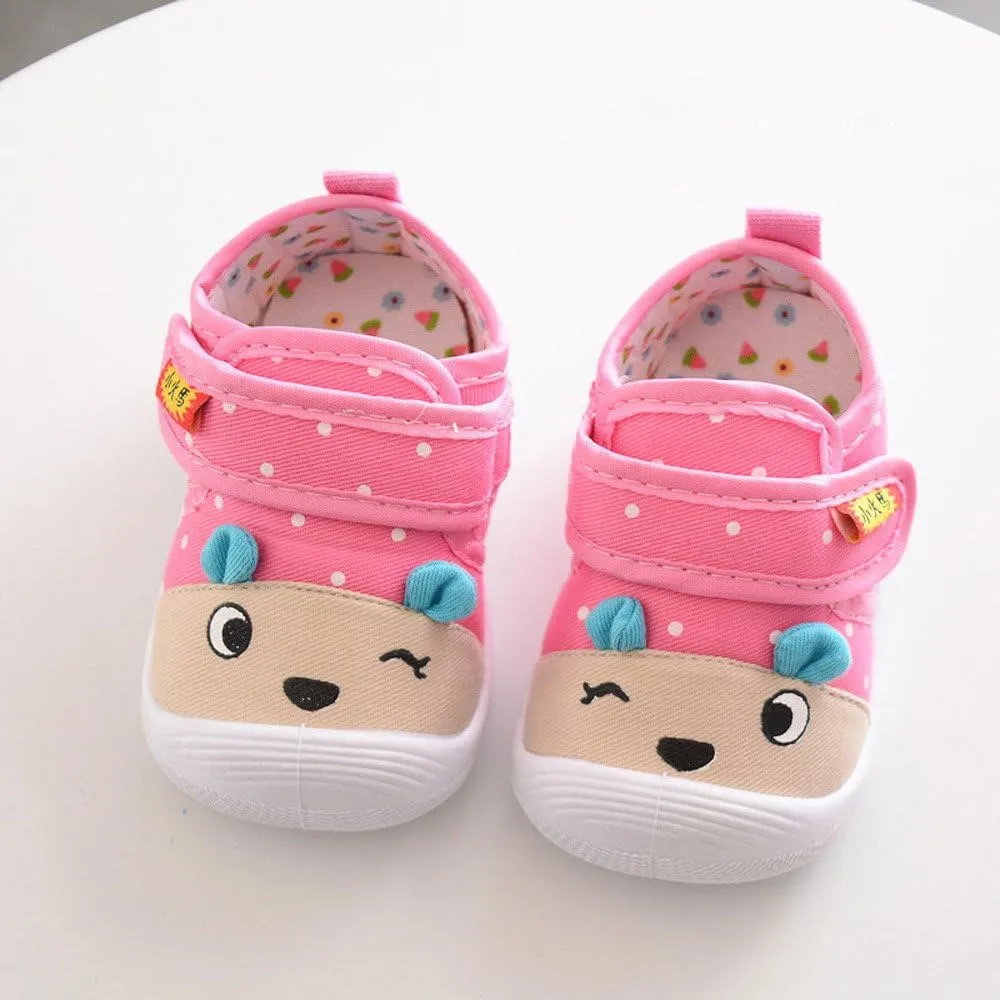 Cartoon Sole Infant Girls Soft Squeaky Shoes - Baby & Kids (Pink, 18-24 Months)