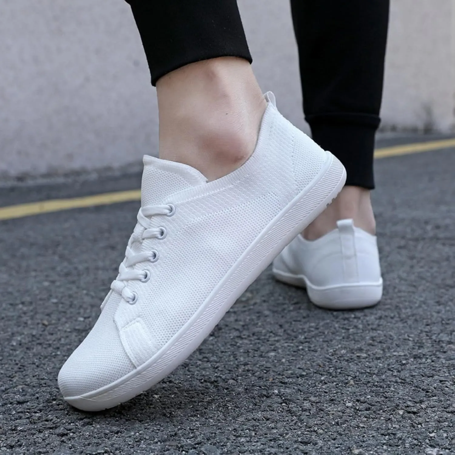 Casual Dress Shoes for Men Mesh Lightweight Breathable Walking Shoes Non Slip Running Shoes Rubber Barefoot Shoes