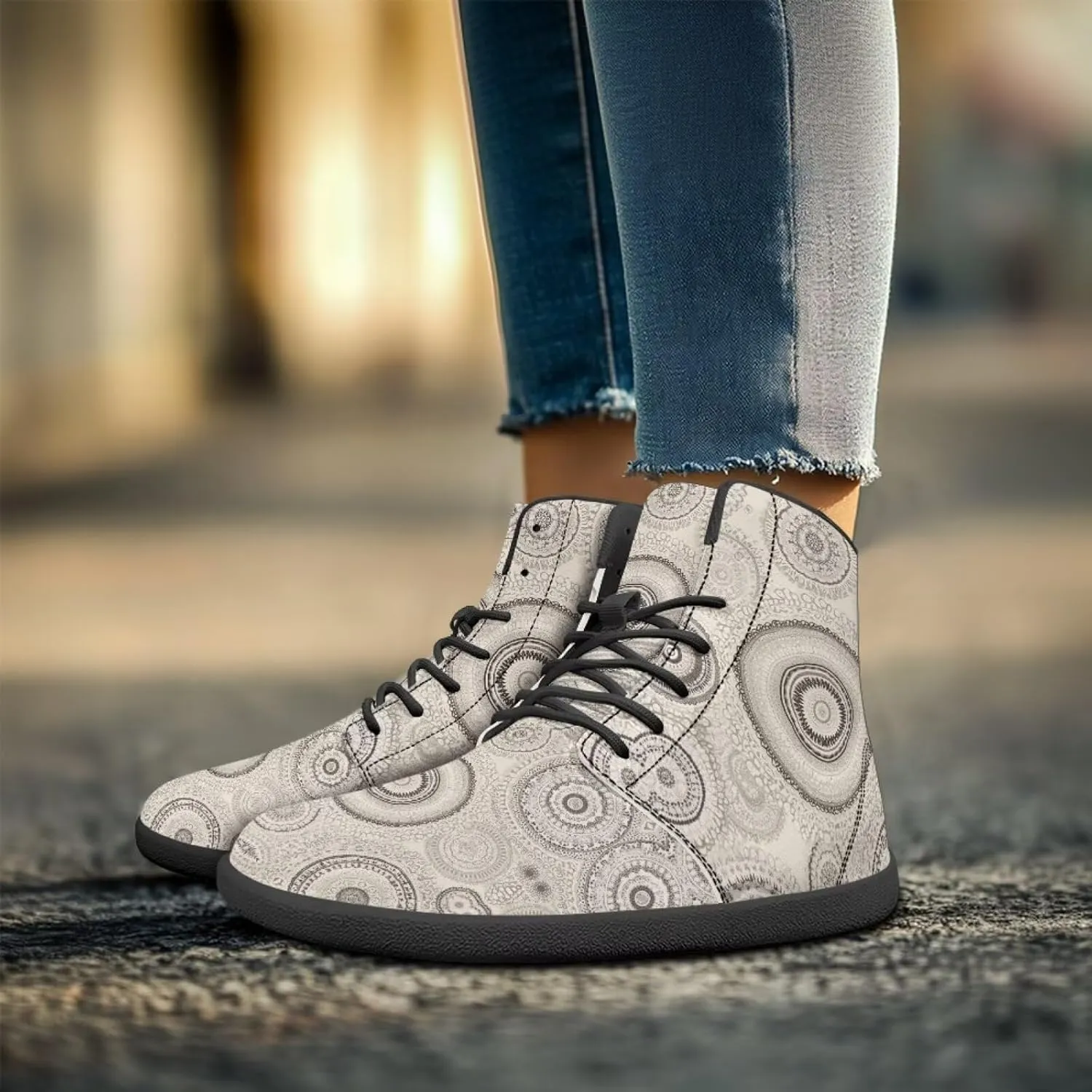 chaqlin Tropical High Top Barefoot Shoes Workout Shoes Zero Drop Walking Shoes