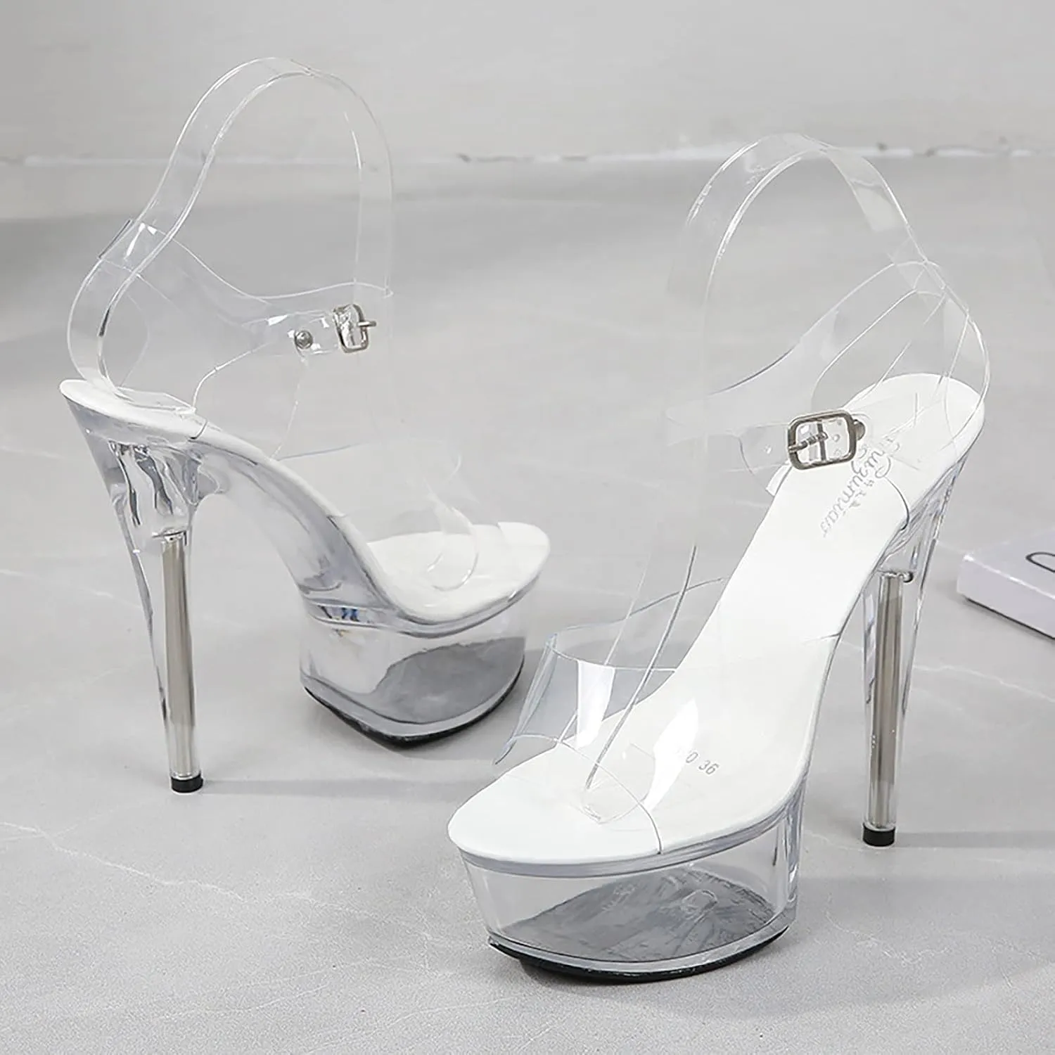 Clear Heels for Women 2025 Sexy High Heel Stiletto Clear Platform Sandal Heels Exotic Platform Dancer Shoes