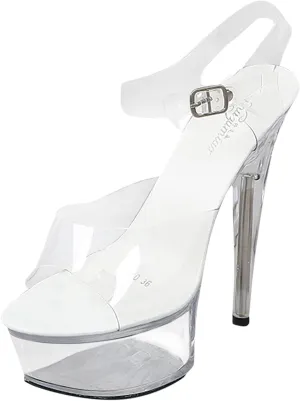 Clear Heels for Women 2025 Sexy High Heel Stiletto Clear Platform Sandal Heels Exotic Platform Dancer Shoes