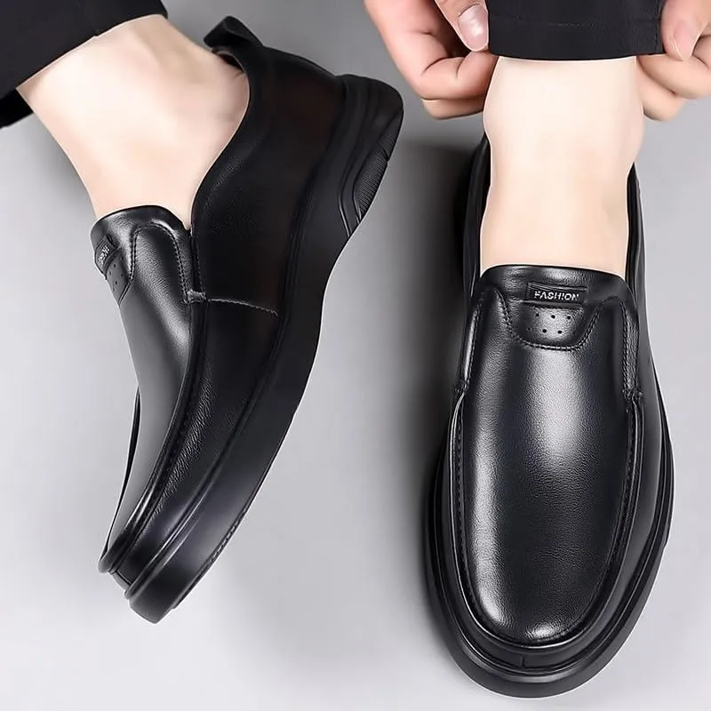 Contemporary Plain Toe Derby Shoes for Men Polished Finish Office Wear Black Tie Events Memory Foam Comfort Technology