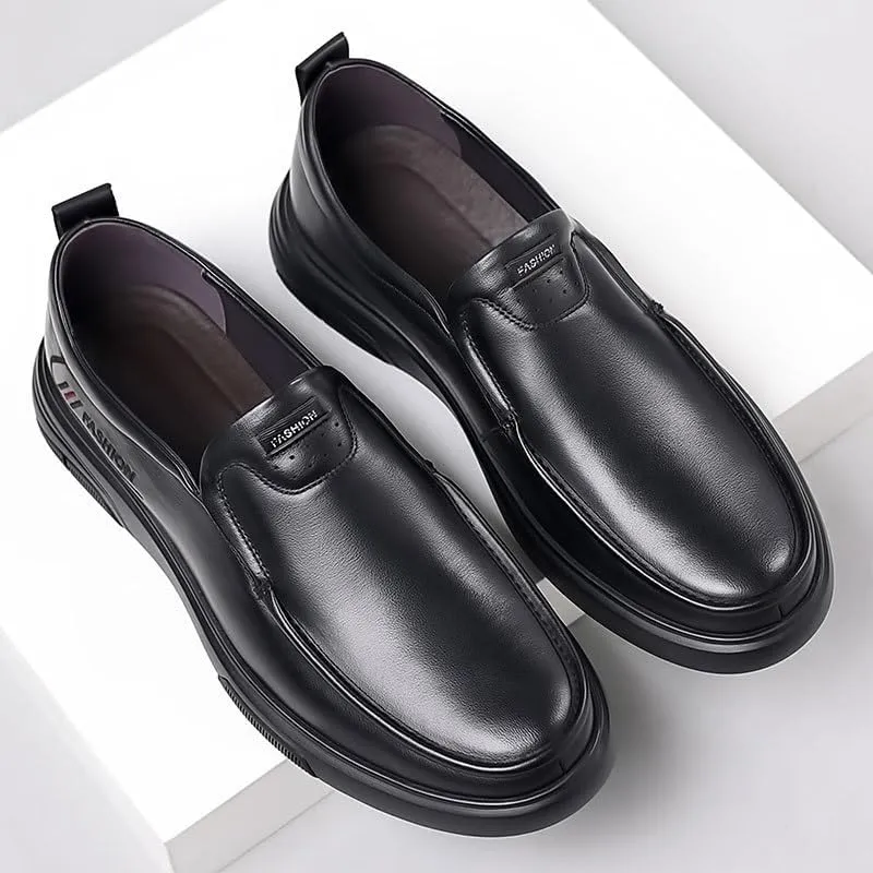 Contemporary Plain Toe Derby Shoes for Men Polished Finish Office Wear Black Tie Events Memory Foam Comfort Technology