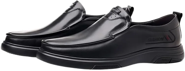 Contemporary Plain Toe Derby Shoes for Men Polished Finish Office Wear Black Tie Events Memory Foam Comfort Technology