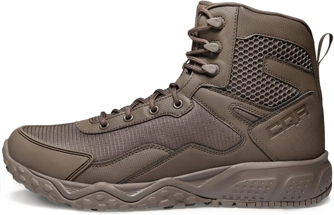 CQR Men's Military Tactical Boots, Lightweight 6 Inches Combat Boots, Durable EDC Outdoor Work Boots