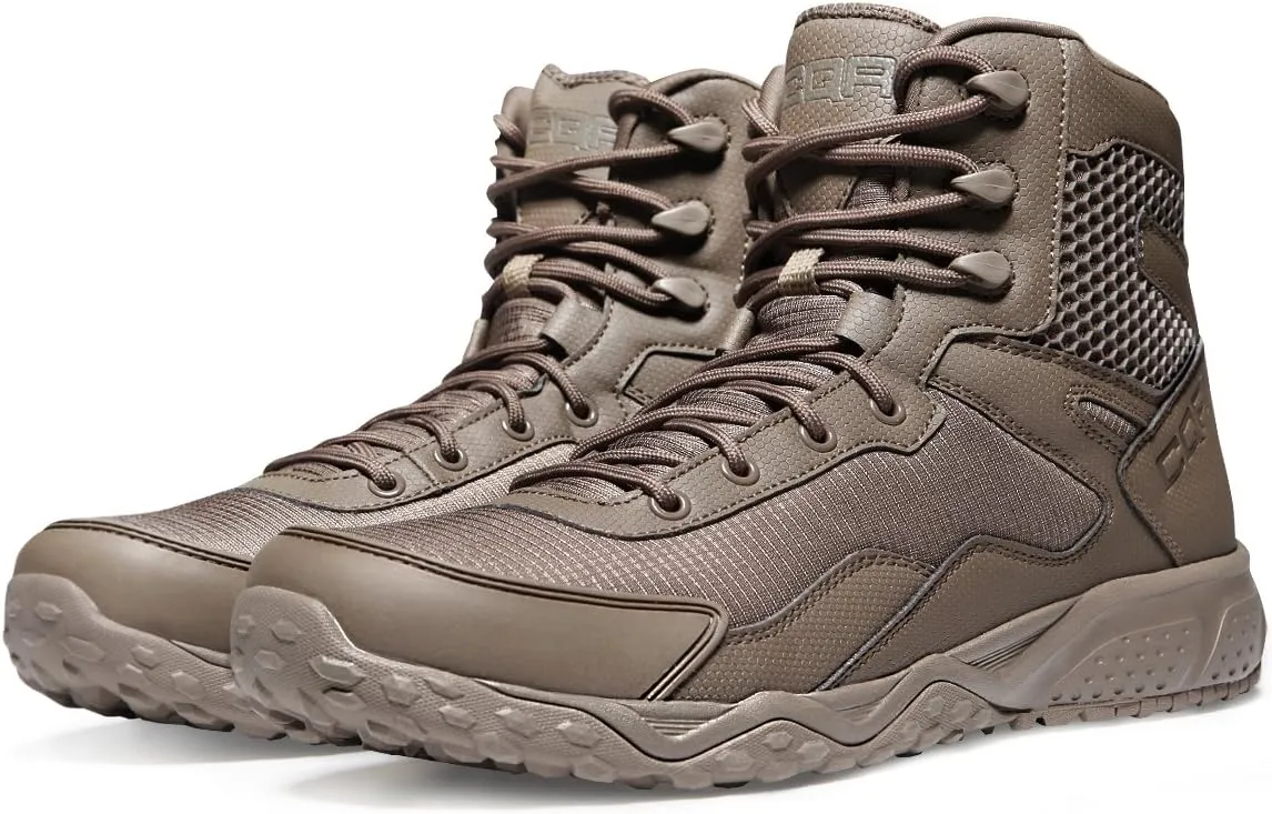 CQR Men's Military Tactical Boots, Lightweight 6 Inches Combat Boots, Durable EDC Outdoor Work Boots