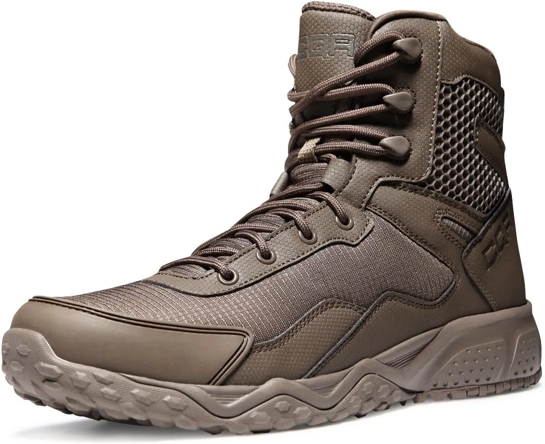 CQR Men's Military Tactical Boots, Lightweight 6 Inches Combat Boots, Durable EDC Outdoor Work Boots