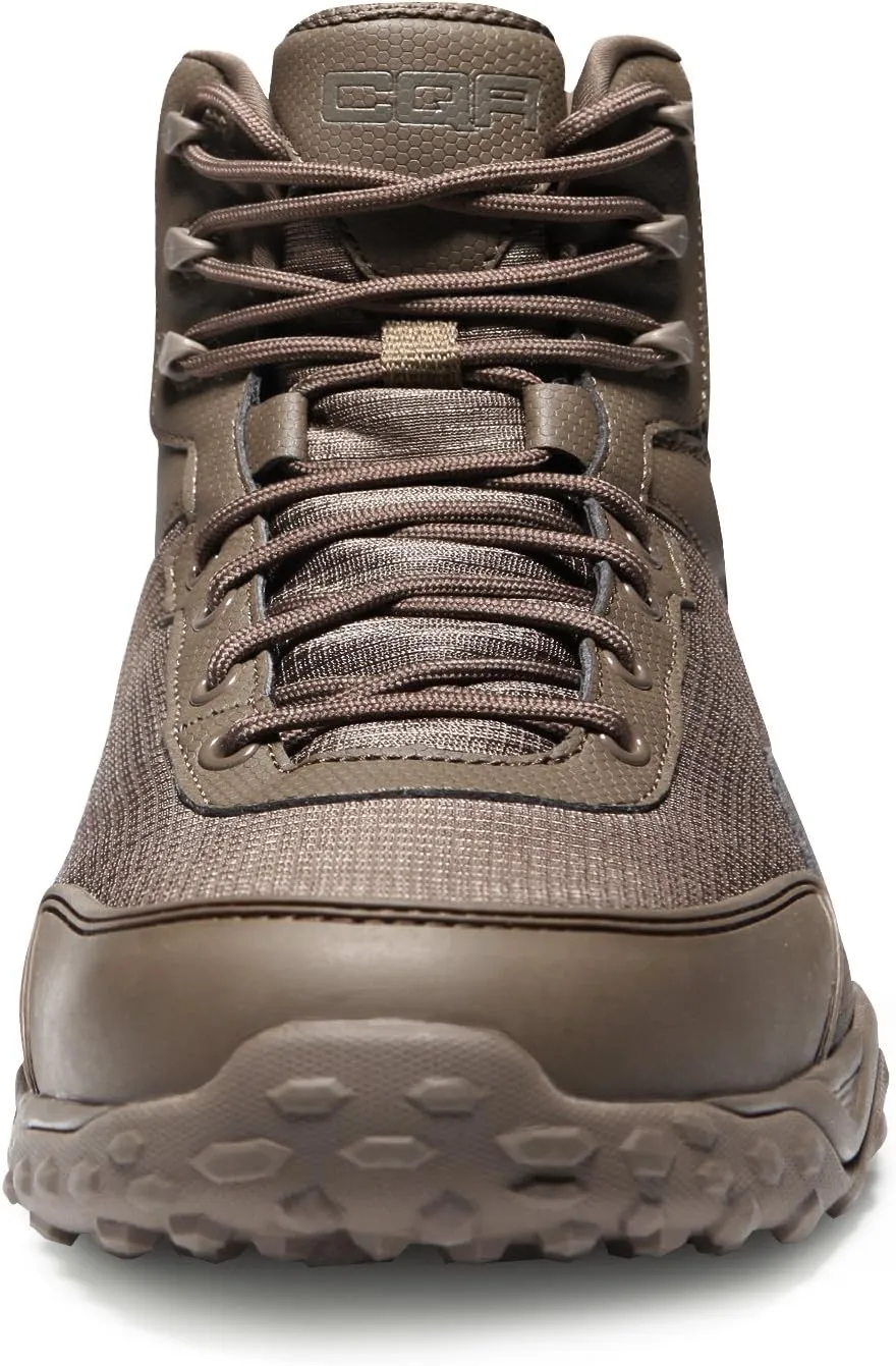 CQR Men's Military Tactical Boots, Lightweight 6 Inches Combat Boots, Durable EDC Outdoor Work Boots