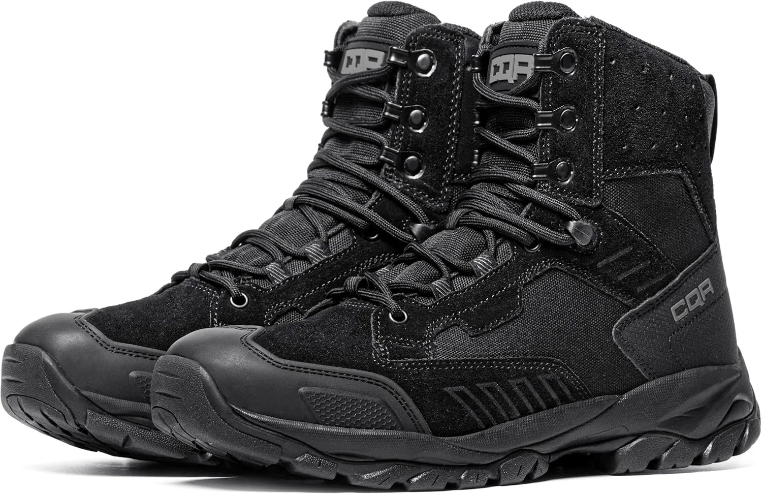 CQR Men's Military Tactical Boots, Lightweight 6 Inches Combat Boots, Durable EDC Outdoor Work Boots