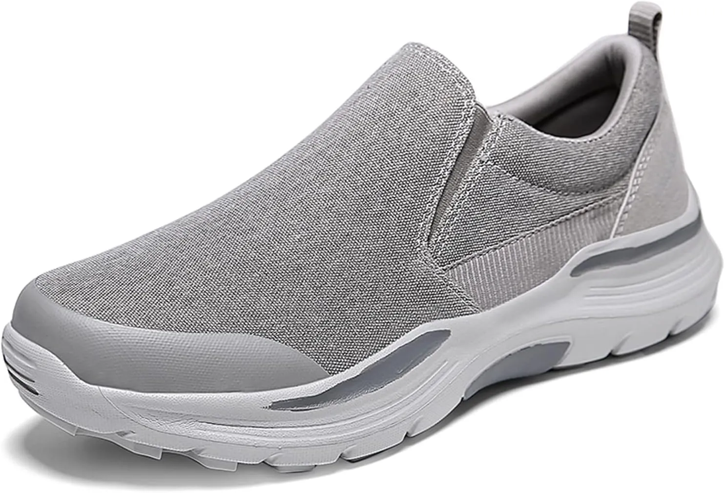 EFTCAL Men's Lightweight Breathable Canvas Shoes,Comfortable Slip On Loafers Outdoor Casual Sneakers Running Shoes