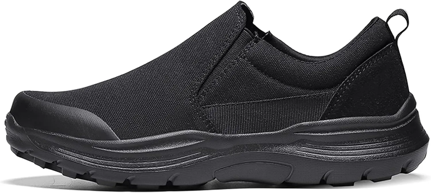 EFTCAL Men's Lightweight Breathable Canvas Shoes,Comfortable Slip On Loafers Outdoor Casual Sneakers Running Shoes
