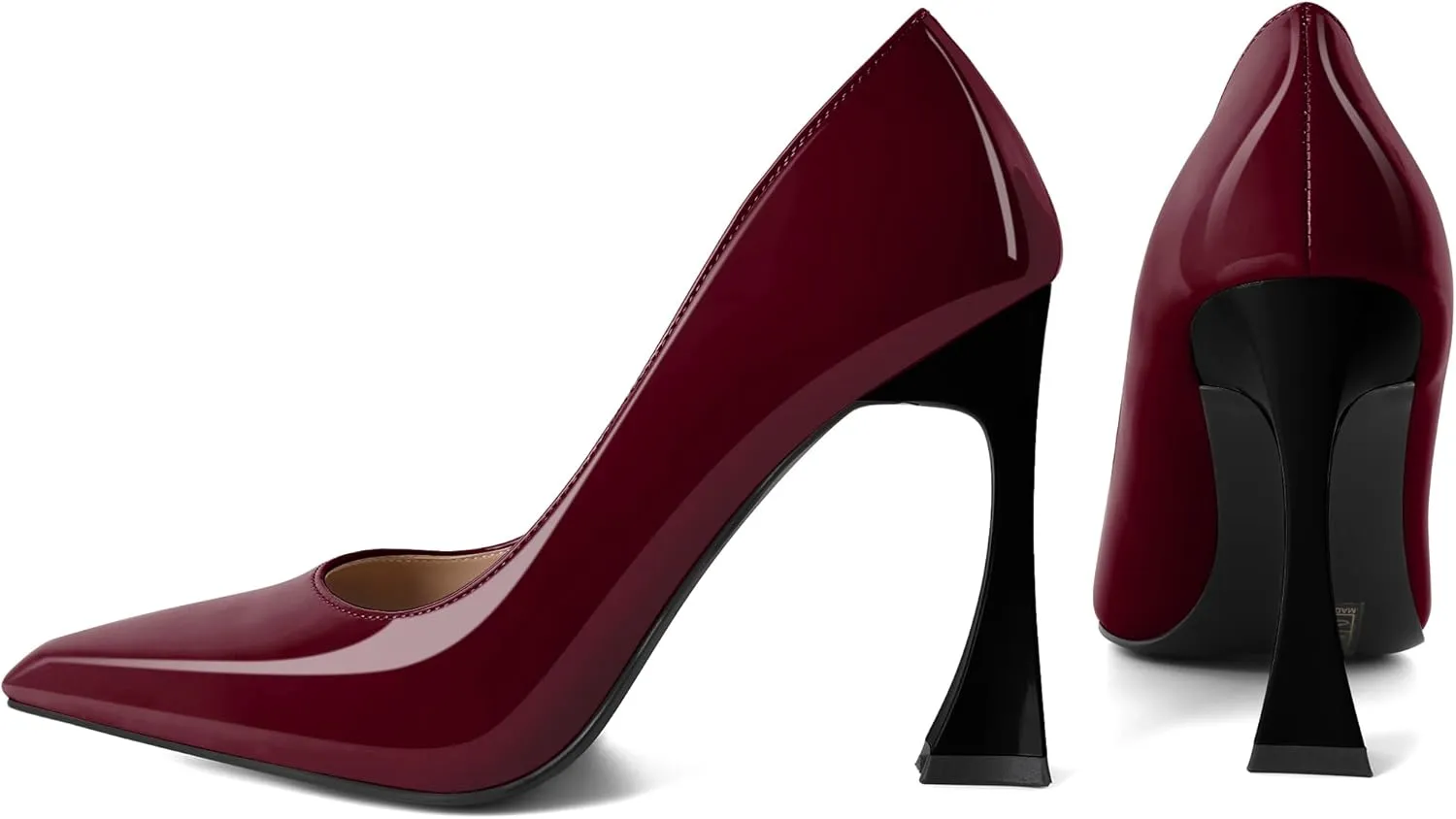 Esvowido Women High Heels Pointed Toe Stilettos Pumps Slip-on Closed Toe 4 Inch Dress Shoes for Party Dress Office Workplace