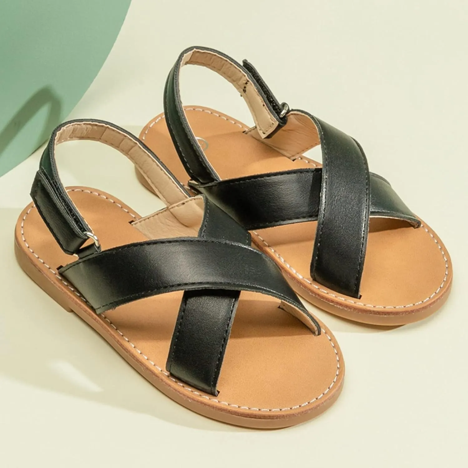 Girls Fashion Foot Warmer Children Shoes Fashion Comfortable Soft Sole Sandals Beach Outdoor Flat Casual Sandals