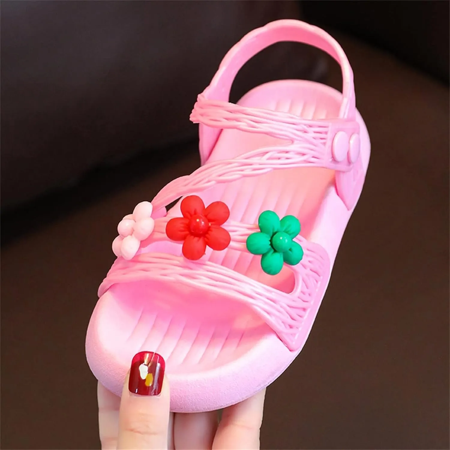 Girls Flip Flops Children Shoes Summer Soft Sole Soft Comfortable Fashion Shoes Large Medium Kid Strap