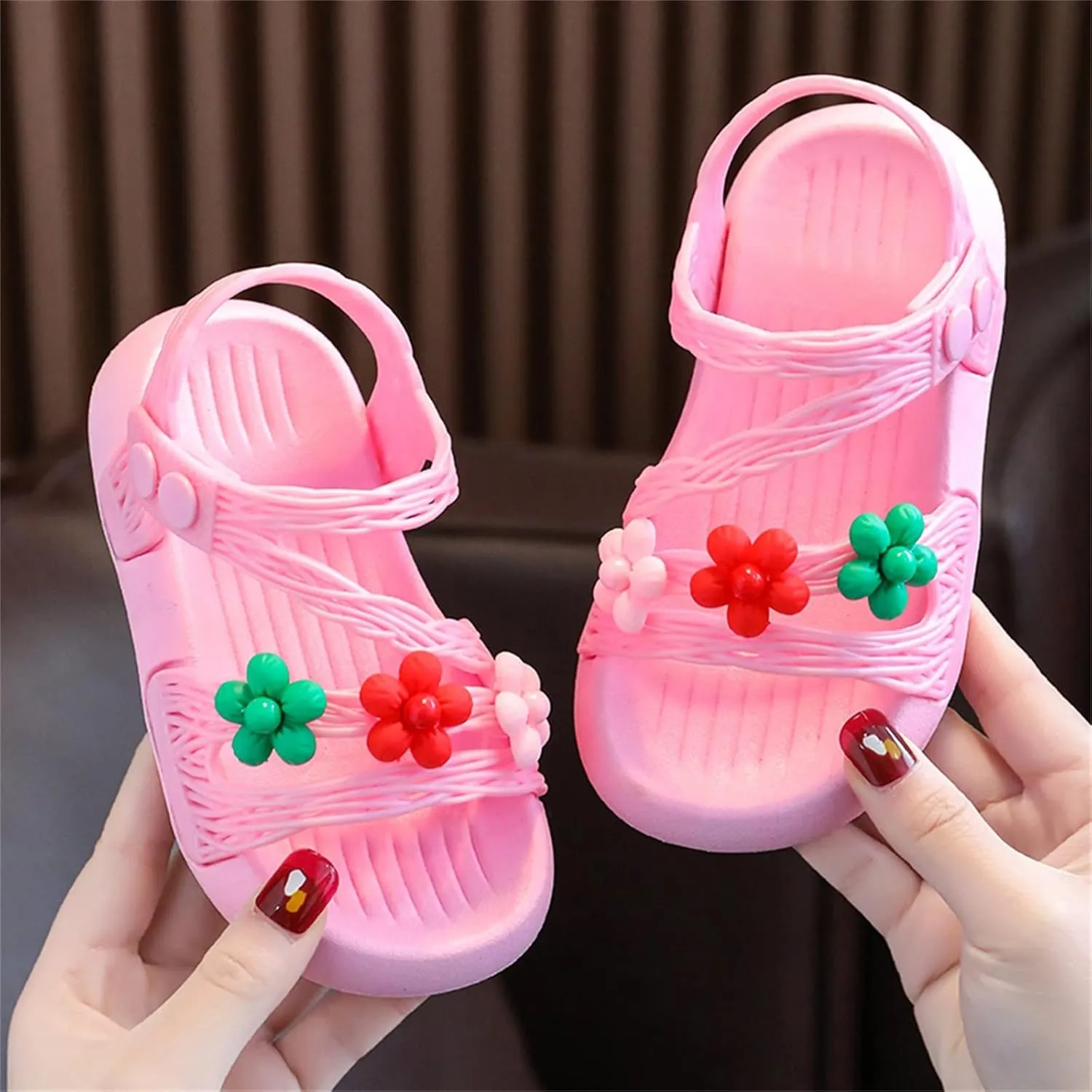 Girls Flip Flops Children Shoes Summer Soft Sole Soft Comfortable Fashion Shoes Large Medium Kid Strap