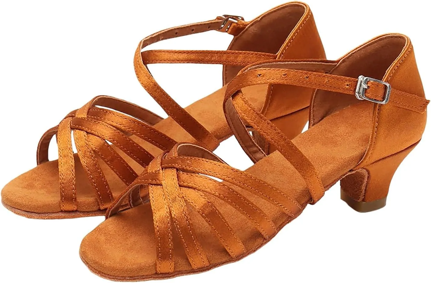 Girls Sandals Comfortable Soft Sole Small Thick Heel Children Dance Shoes Fashionable Soft Sole Dance Girls Samdals
