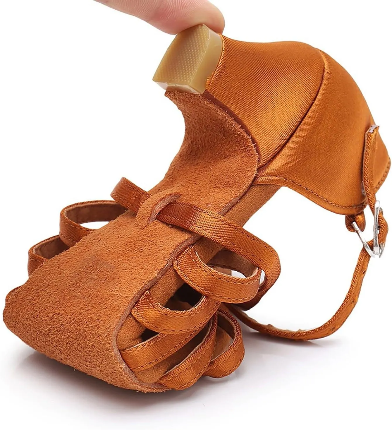 Girls Sandals Comfortable Soft Sole Small Thick Heel Children Dance Shoes Fashionable Soft Sole Dance Girls Samdals