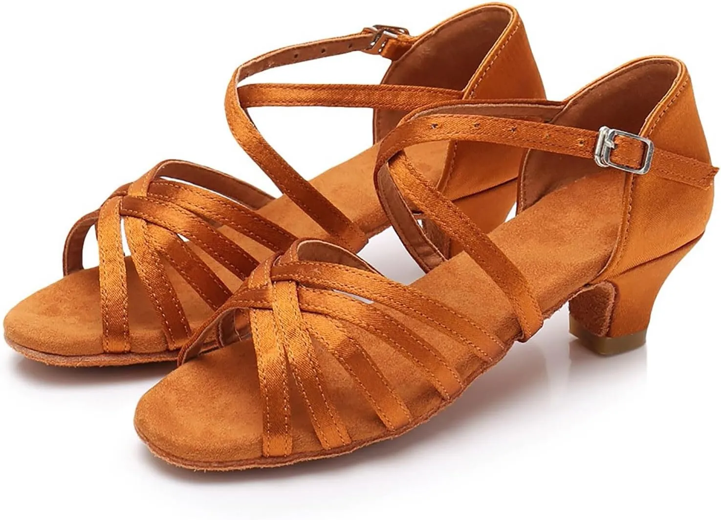 Girls Sandals Comfortable Soft Sole Small Thick Heel Children Dance Shoes Fashionable Soft Sole Dance Girls Samdals