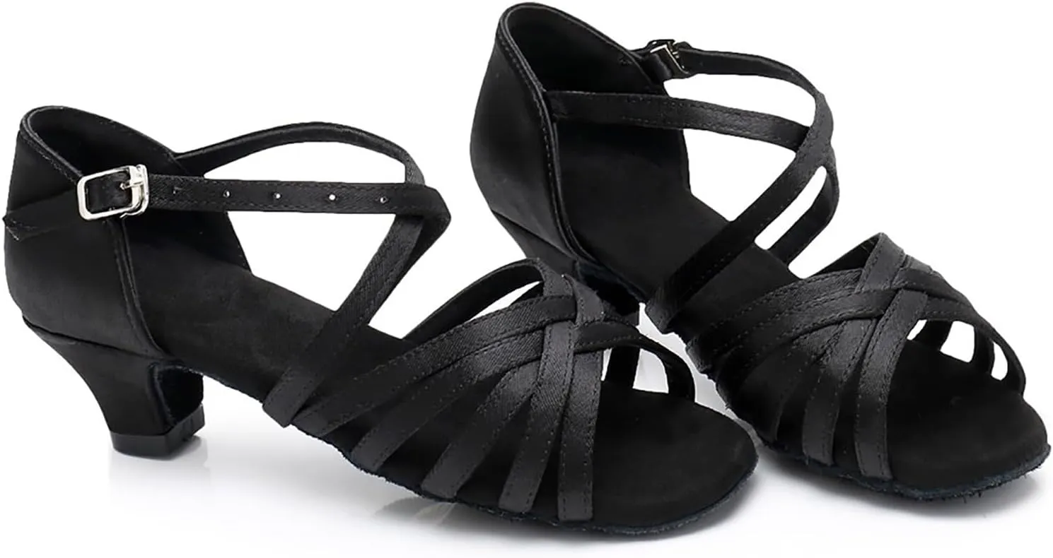 Girls Sandals Comfortable Soft Sole Small Thick Heel Children Dance Shoes Fashionable Soft Sole Dance Girls Samdals