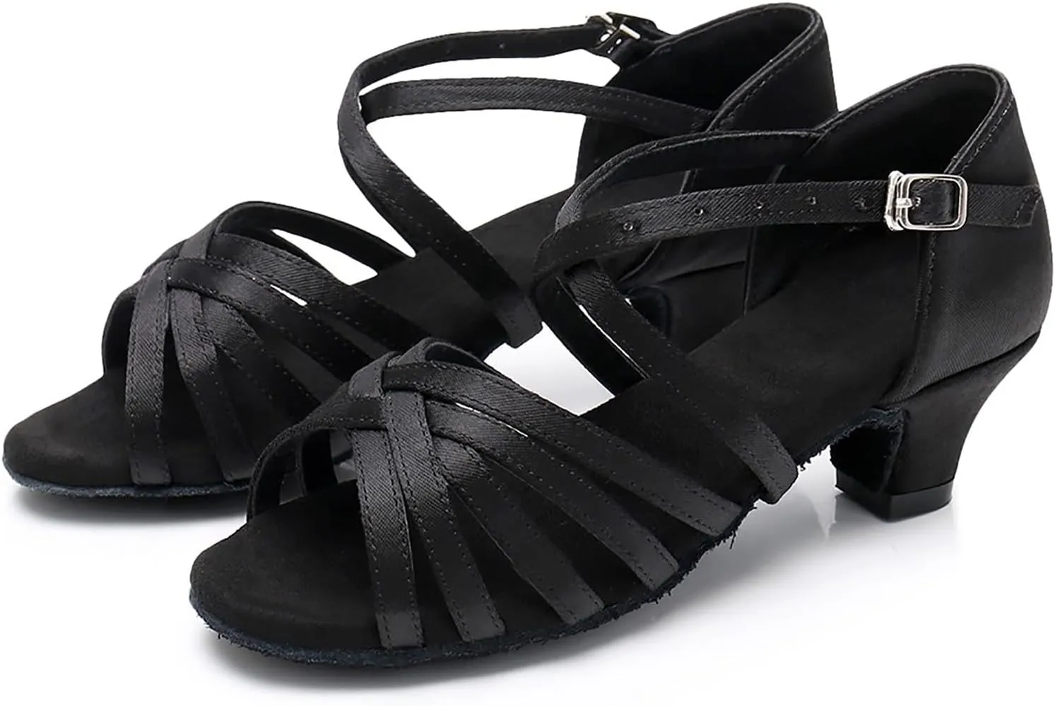 Girls Sandals Comfortable Soft Sole Small Thick Heel Children Dance Shoes Fashionable Soft Sole Dance Girls Samdals