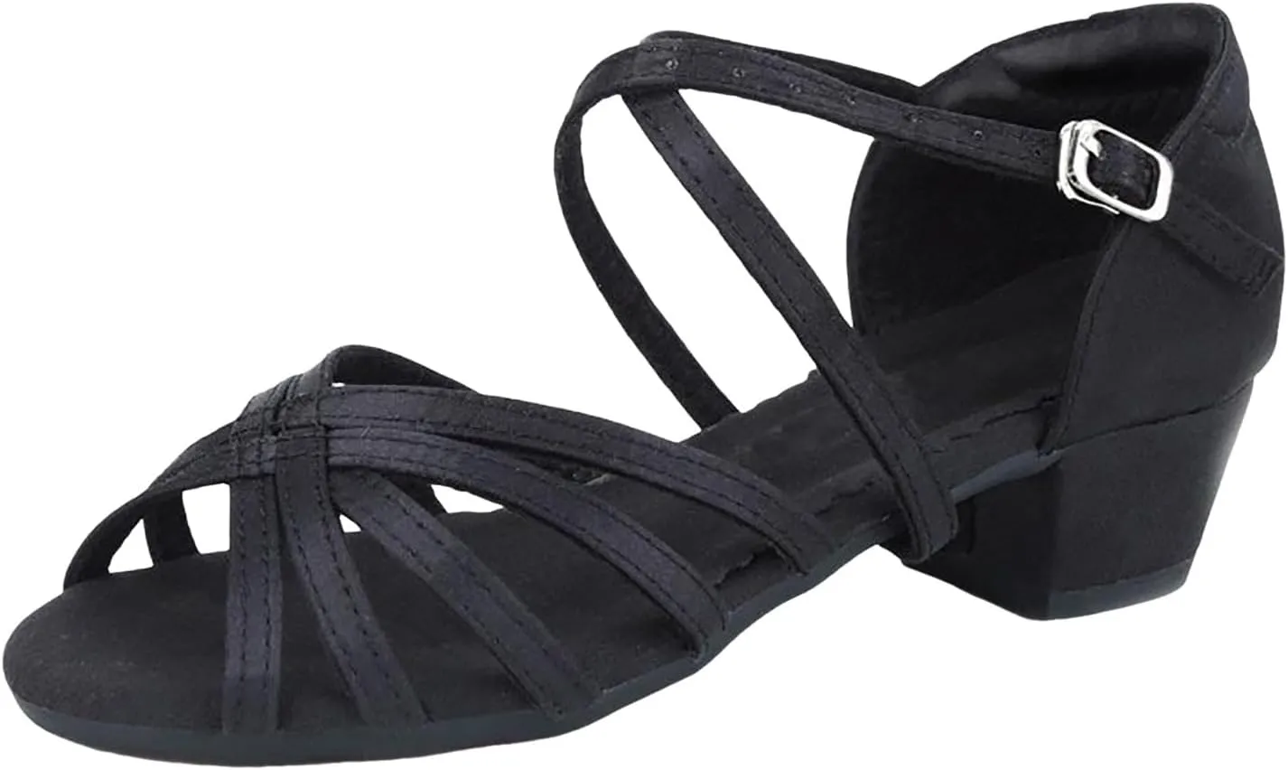 Girls Sandals Comfortable Soft Sole Small Thick Heel Children Dance Shoes Fashionable Soft Sole Dress Sandals for Girls