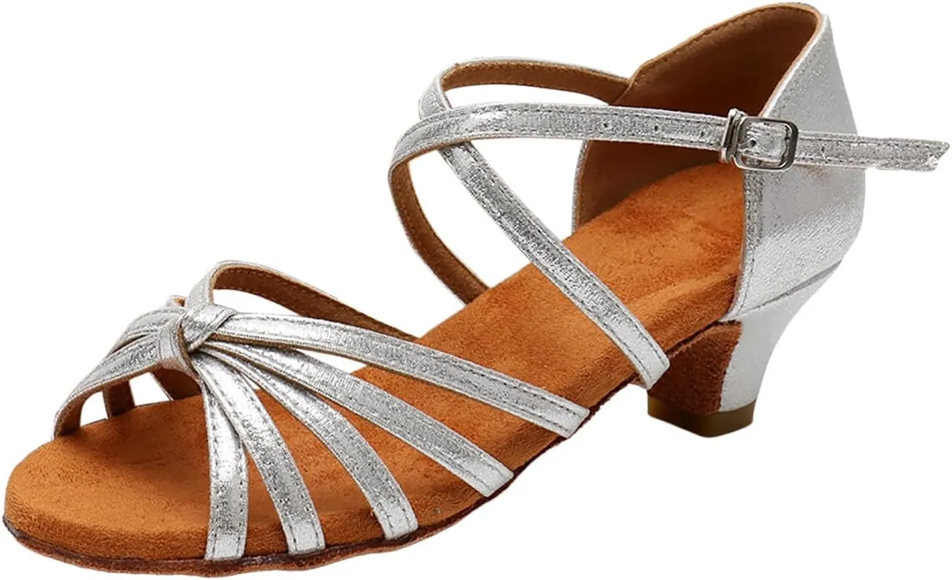 Girls Sandals Comfortable Soft Sole Small Thick Heel Children Dance Shoes Fashionable Soft Sole Girls Size 3 Sandals