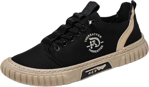 Grounded Footwear for Men Comfortable Flat Bottom Walking Shoes Lace Up Canvas Shoes Casual Dress Bass Men Loafer