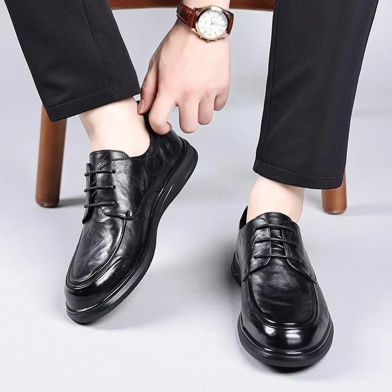 Handcrafted Men's Wingtip Oxford Dress Shoes Polished Finish Business Meetings Evening Events Comfort Arch Support