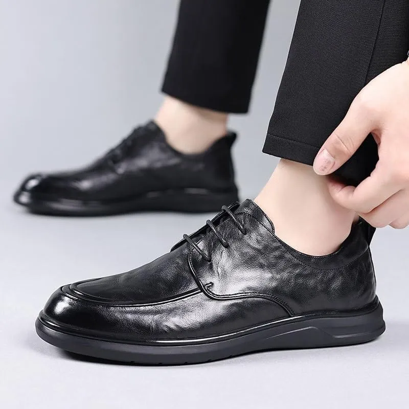 Handcrafted Men's Wingtip Oxford Dress Shoes Polished Finish Business Meetings Evening Events Comfort Arch Support