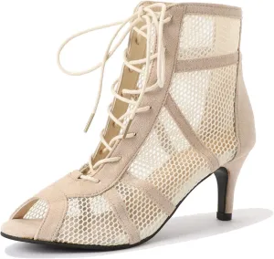 High Heels for Women Strappy Heels Classic Dress Sandals Open Toe Summer Booties Breathable Mesh Sandals