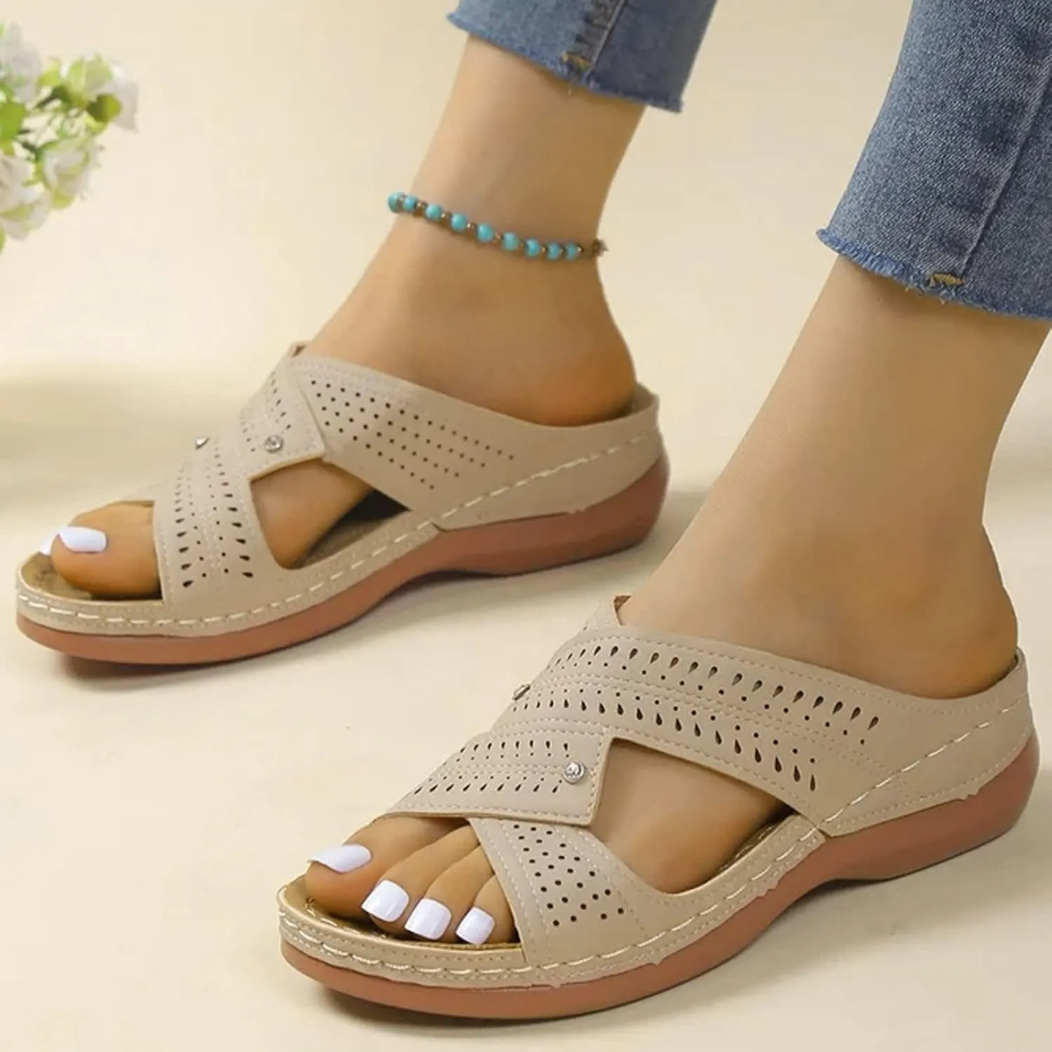 House Shoes with Arch Support for Women Womens Orthopedic Sandals 9 Black Strappy Sandals Wedge Heel Sandals Plantar Fasciitis Dress Shoes Women Sandals for Older Women Comfortable