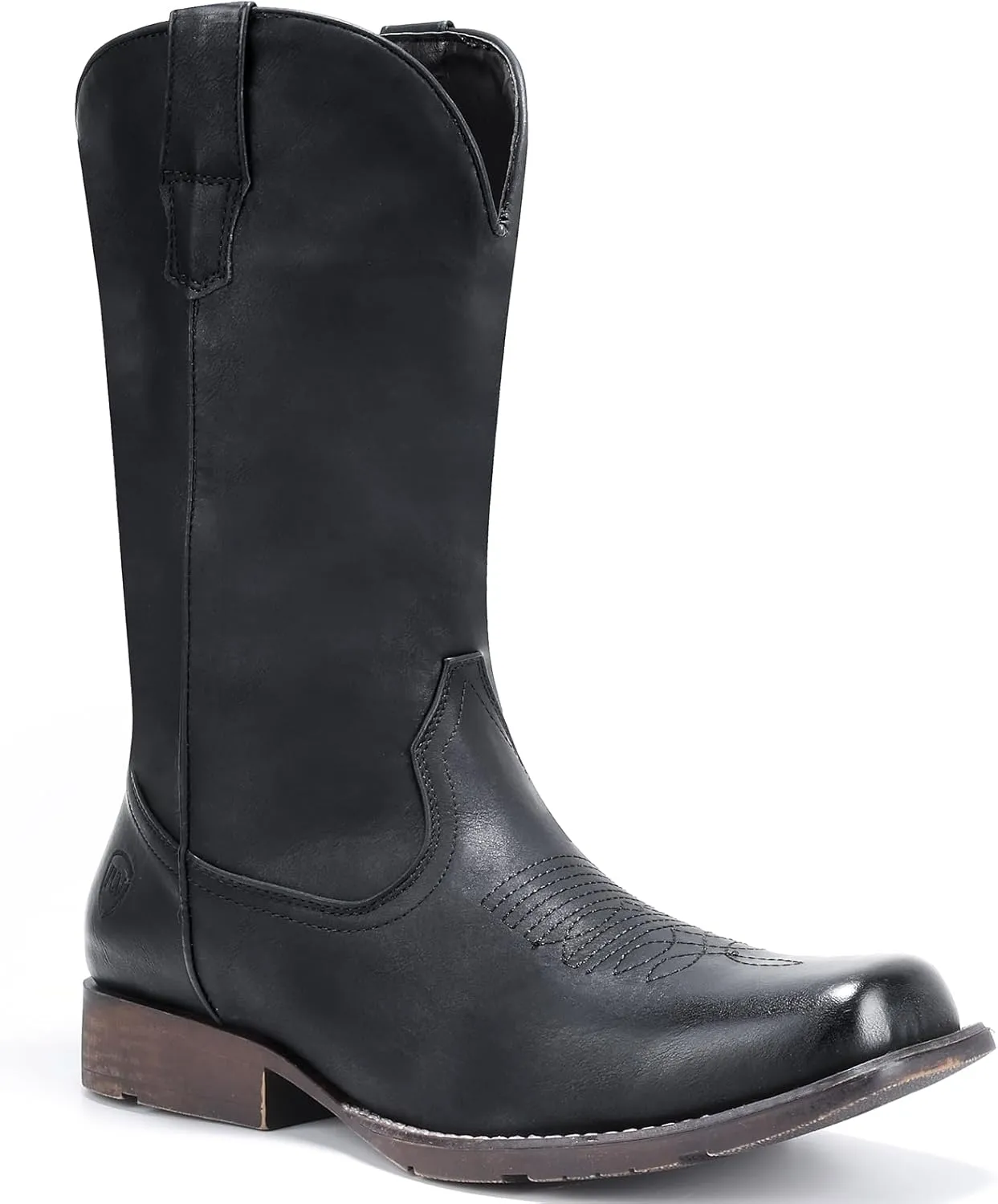 IUV Cowboy Boots For Men Western Boot Durable Fashionable Retro Classic Slip Resistant Boots