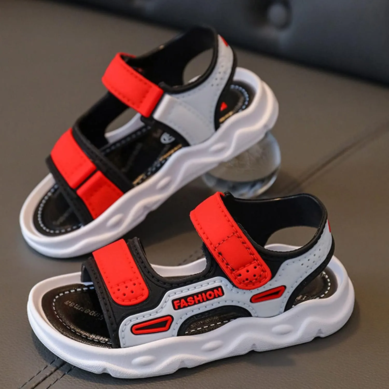 Kid Boys Soft Sole Open Toe Athletic Sandals for Outdoor Walking Breathable Non Slip Size 8 Toddler Boy Sandals