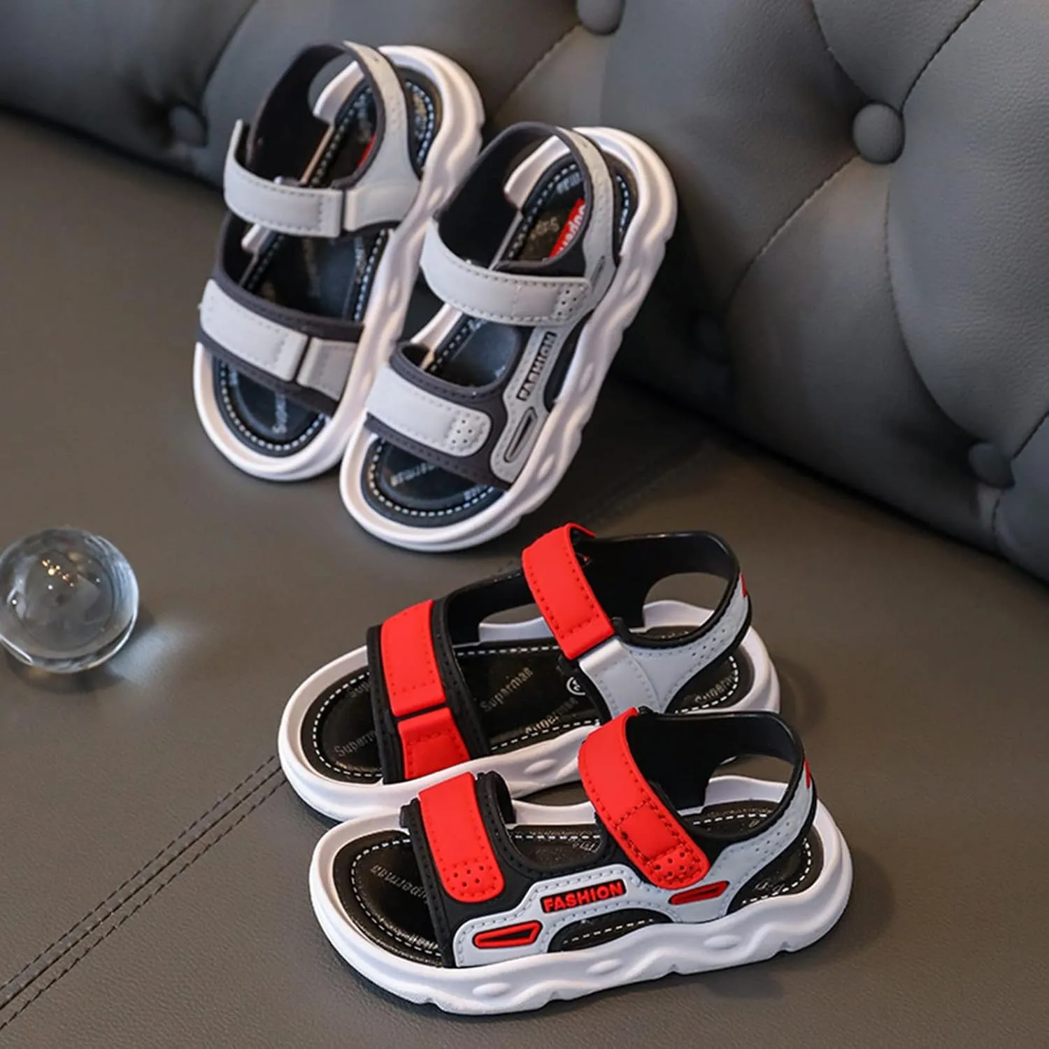 Kid Boys Soft Sole Open Toe Athletic Sandals for Outdoor Walking Breathable Non Slip Size 8 Toddler Boy Sandals