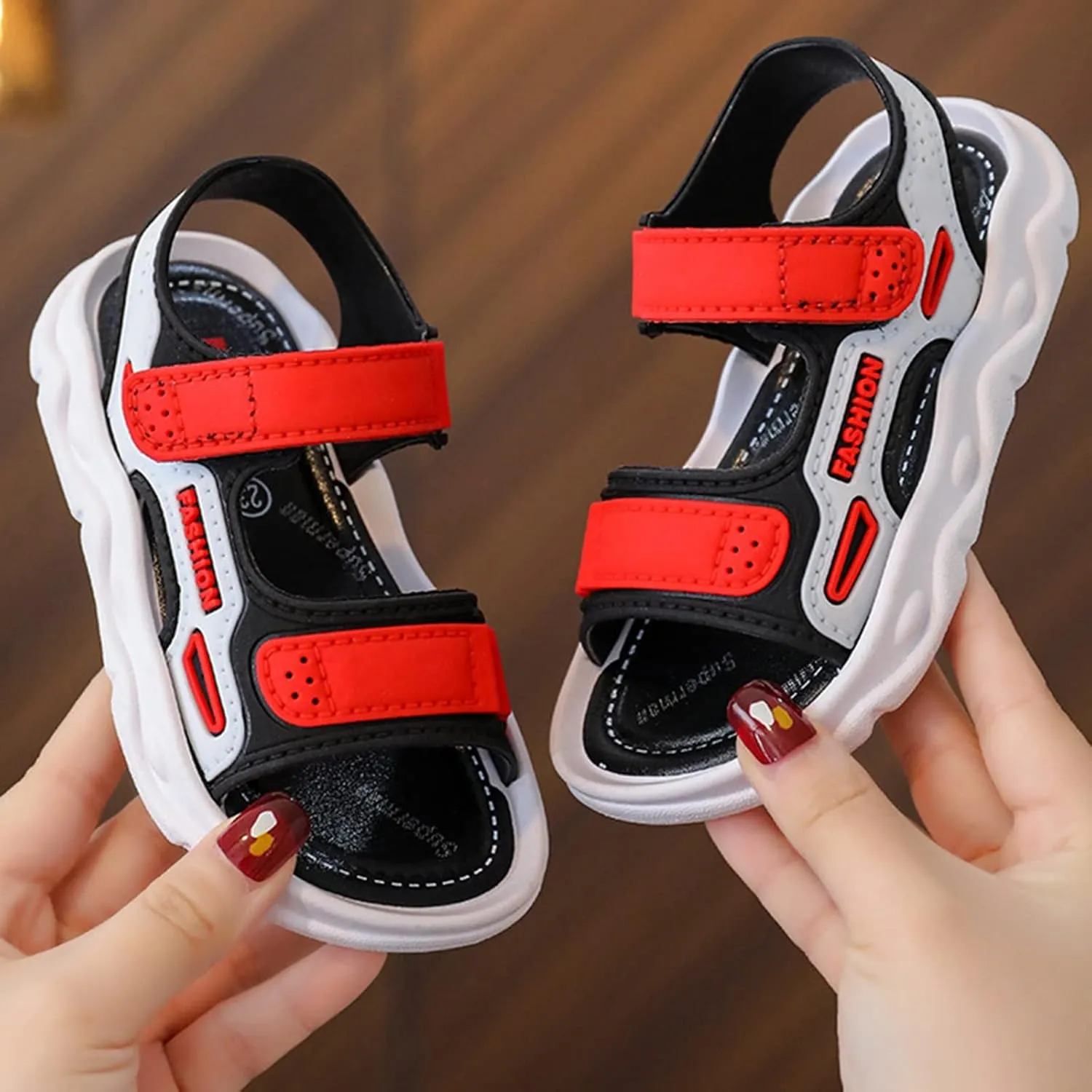 Kid Boys Soft Sole Open Toe Athletic Sandals for Outdoor Walking Breathable Non Slip Size 8 Toddler Boy Sandals