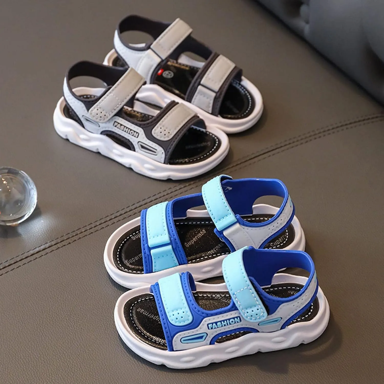 Kid Boys Soft Sole Open Toe Athletic Sandals for Outdoor Walking Breathable Non Slip Size 8 Toddler Boy Sandals