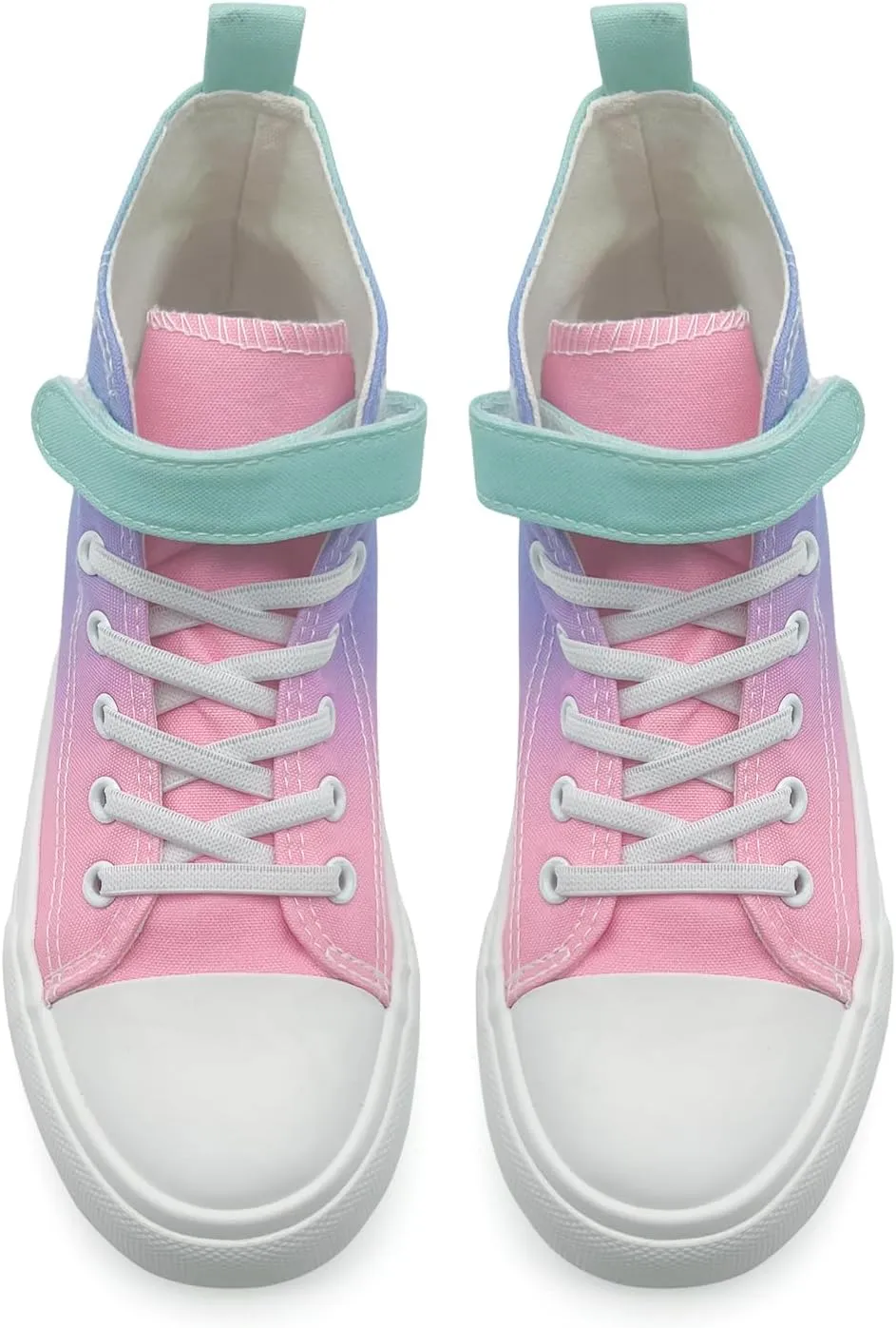 Kids Canvas Sneakers for Boys Girls Lace-up Canvas Shoes Low Top Toddler Walking Shoes Casual Lightweight Adjustable Strap Big Kid Running Sneakers