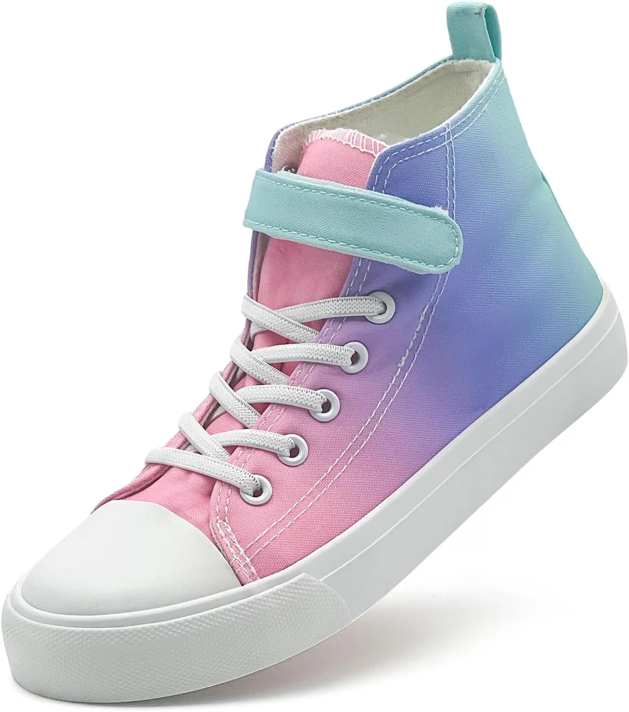 Kids Canvas Sneakers for Boys Girls Lace-up Canvas Shoes Low Top Toddler Walking Shoes Casual Lightweight Adjustable Strap Big Kid Running Sneakers